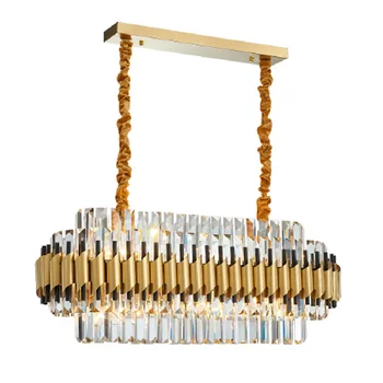 Роскошные подвесные светильники в стиле Постмодерн, бытовая техника, светодиодный светильник из золота, серебра, хрусталя, Высококлассная люстра для домашнего декора