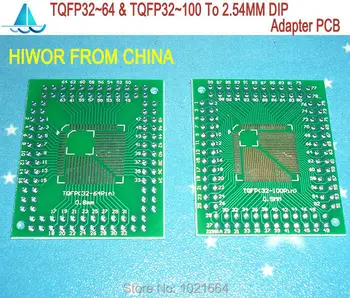 10 шт./лот Шаг 0,8 мм TQFP32 ~64 Pin и 0,5 мм TQFP32 ~ 100 Pin До 2,54 мм DIP100 SMD Адаптер для DIP PCB Pinboard SMD Конвертер