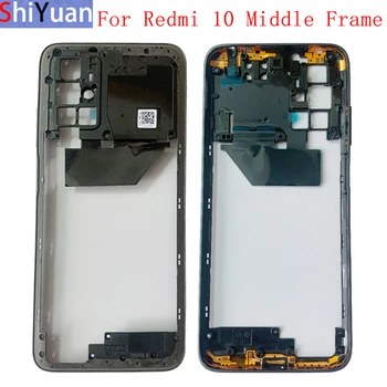 Корпус телефона Средняя рамка Центральная крышка шасси для Xiaomi Redmi 10 Запасные части для ремонта средней рамки
