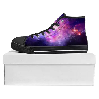 Galaxy Celestial, Высококачественные Кроссовки, Мужские, Женские, Подростковые, парусиновые Кроссовки, Повседневная обувь для пары, Обувь на заказ, Черная обувь