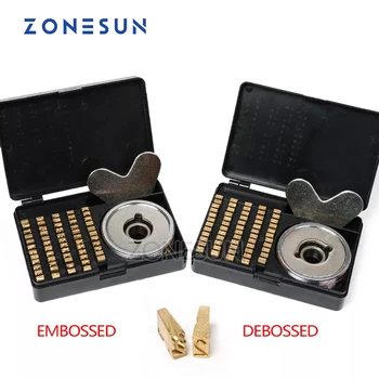 ZONESUN набор алфавитов для термического тиснения, термопресс-машина FR900 FR770, набор алфавитов, машина для кодирования даты, буквенные номера, латунный номер