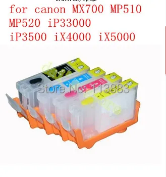PGI-5BK CLI-8C M Y многоразовый чернильный картридж для canon PIXMA MX700 MP510 MP520 iP3300 iP3500 iX4000 iX5000 4 цвета с чипом