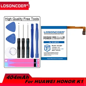 LOSONCOER Батарея новейшего производства Емкостью 404 мАч Для Смарт-часов Huawei Honor K1 K1-G01 K2-G01