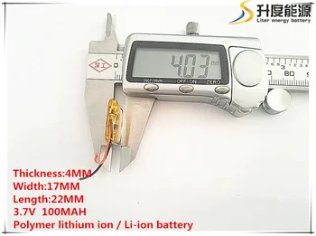 10шт [SD] 3,7 В, 100 мАч, [401722] Полимерный литий-ионный аккумулятор для игрушек, POWER BANK, GPS, mp3, mp4, сотового телефона, динамика