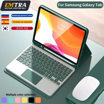 EMTRA Для Samsung Galaxy Tab Клавиатура Чехол Для A8 10,5 S6 Lite 10,4 S7 S8 11in S7 Plus S7 FE S8 Plus 12,4 дюймовый Чехол для планшета