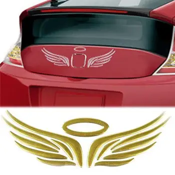 3D Ангельское крыло автомобиля Авто Наклейки Наклейка Эмблема автомобиля Значок Логотип Автомобиля-Стайлинг Водостойкие Наклейки на бампер высокой липкости