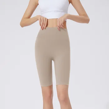 Женские пятиточечные брюки для йоги с высокой талией, подтягивающие бедра, Эластичные обтягивающие шорты для бега, брюки для фитнеса, весна и лето