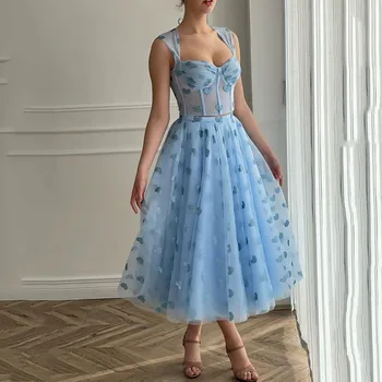 Eightree Светло-Голубые платья для выпускного вечера из двух частей, Короткие Платья длиной до Чая 2021, Вечерние платья для вечеринок, Коктейльное платье Vestido de Fiesta