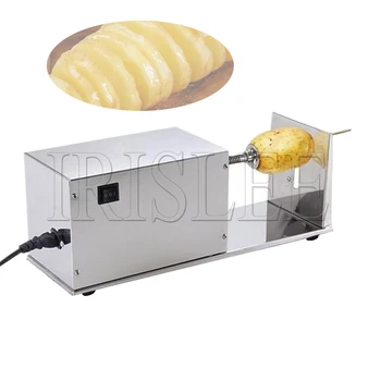 Машина для резки картофеля Tornado, Электрическая спиральная машина для резки, Фрезерный станок, Вращающаяся цепочка для картофельных чипсов, Машина для жарки картофеля