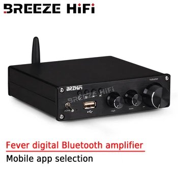 BREEZE HIFI Fever Цифровой усилитель мощности Bluetooth USB Флэш-накопитель Воспроизведение музыки Аудио Регулировка высоких басов Мобильное приложение