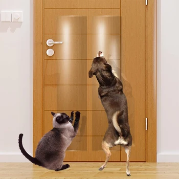 Защита двери от собачьих царапин из прозрачного ПВХ, защита двери для собак, защита дверной рамы, Диван