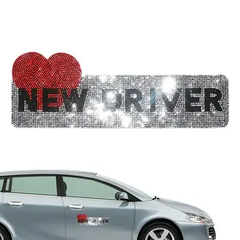 Креативная Автомобильная наклейка для начинающих водителей, Леди-водитель, Блестящая Женская наклейка на кузов автомобиля для девочек, Аксессуары для женщин