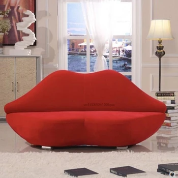 Минималистичный Диван на 3 Персоны, Креативный Красный Расслабляющий Дизайнерский Повседневный Шезлонг, Диваны Nordic Wohnzimmer, Мебель Для Дома WXHYH