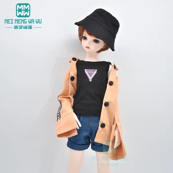 Одежда для куклы BJD, рубашка для поездок на работу, пальто, джинсовые шорты для 40-45 см, аксессуары для куклы 1/4 BJD MSD MYOU