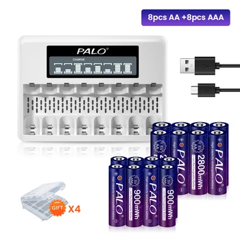 PALO 1,5 В AA + AAA Литий-ионная Аккумуляторная Батарея AA AAA Литий-ионные батареи AAA AA Cell С 1,5 В AA AAA Литиевым зарядным устройством