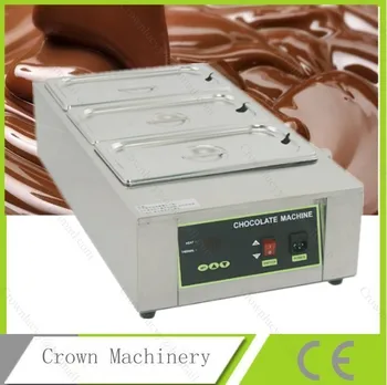 Электрическая 3-х решетчатая коммерческая машина для плавления шоколада емкостью 12 кг в автоматах для закусок