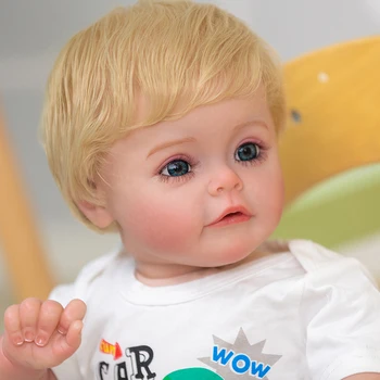 NPK 24-дюймовая готовая кукла Реборн Сью-сью, уже раскрашенные наборы, очень реалистичный ребенок с тканевым телом и корневыми волосами на руках