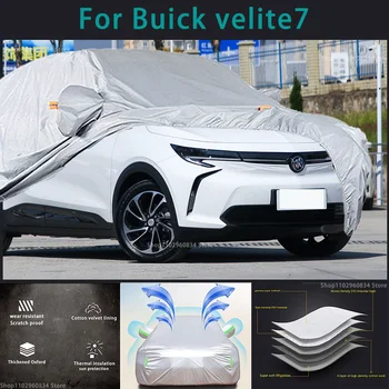 Для Buick Velite 7 210T Водонепроницаемые Полные Автомобильные Чехлы Наружная защита от Солнца и ультрафиолета Пыль Дождь Снег Защитный Чехол для Авто