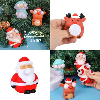 Рождественский игровой набор Снеговик, Игрушка Санта-Клауса, Музыкальная игрушка для выдувания пузырей