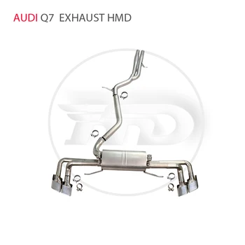 HMD Коллектор Выхлопной системы из Нержавеющей Стали, Водосточная Труба для Audi Q7, Клапан Автоматической Модификации, Автомобильные Аксессуары, Глушитель