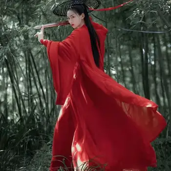Красный костюм Хань Женский взрослый Wei Jin Style 150 Small Chinoiserie Супер Бессмертный Женский Древний костюм Ся С широким рукавом Танцевальное платье