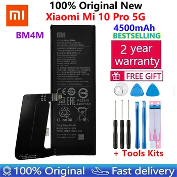 100% Оригинальный Новый Сменный Аккумулятор 4500 мАч BM4M Для Xiaomi Mi 10 Pro 5G 10Pro, Оригинальные Аккумуляторы bateria для телефона + Подарочные Инструменты