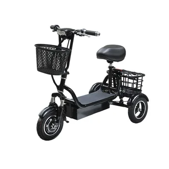 Электрический трехколесный велосипед 48v 12/20 с небольшим дисковым тормозом, который забирает и высаживает старика, бесщеточный двигатель для домашнего отдыха детей