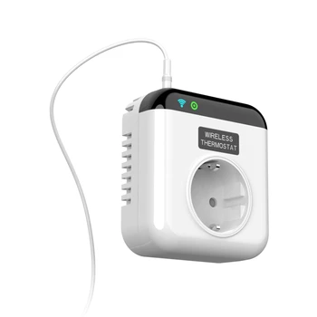 1 предмет, Wifi Умный термостатический Контроллер температуры розетки AC100-240V, программируемый для Smartlife Alexa Google Assistant, штепсельная вилка ЕС