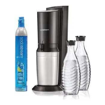 Набор для приготовления газированной воды SodaStream Aqua Fizz (черный) с Co2 и стеклянными графинами