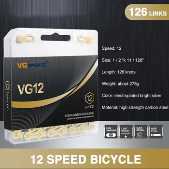 VG Sports MTB Велосипед 12 Скоростная Цепь Gold 12s 12 скоростная Цепь X1 X12 1x12 Системный Разъем В комплекте 126L Звенья для Велосипедной детали