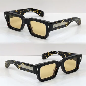 Американский Классический Квадратный Известный бренд Роскошного Дизайна JMM Jacques Marie Солнцезащитные очки Мужские Uv400 Из ацетата Высокой плотности Солнцезащитные очки женские