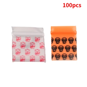 Пластиковые упаковочные пакеты 100шт, пакеты для упаковки таблеток на молнии, Новые мини-сумки с застежкой-молнией, сумка на молнии, сумка на молнии