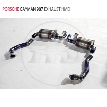 Выпускной узел из титанового сплава HMD для Porsche 987.2 3.4L Автомобильные Аксессуары Электронный Клапан Глушителя