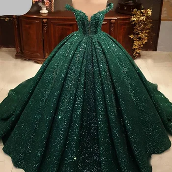 Арабское Зеленое Свадебное платье с открытыми плечами, Кружевная Аппликация, vestidos de novi 2023, Мусульманские Вечерние платья на заказ для Женщин