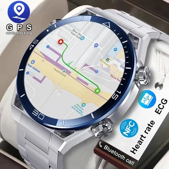2023 Новые Умные часы с функцией NFC Bluetooth, GPS-трекер, браслет для движения, Фитнес-ЭКГ + PPG Для часов Huawei, Умные часы для мужчин
