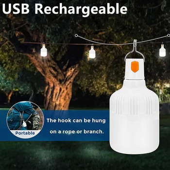 Портативные USB светодиодные лампы, Подвесной светильник для кемпинга, Водонепроницаемый фонарь, Перезаряжаемый Ночной аварийный светильник, светильник для палатки