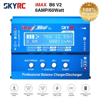 Оригинальное зарядное устройство-разрядник SKYRC IMAX B6 V2 6A мощностью 60 Вт для DJI Mavic/Inspire Battery