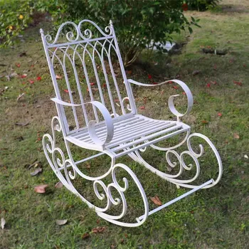 Железный шезлонг в европейском стиле, ретро-уличное кресло-качалка для взрослых, садовый стол и стул, парковый стул, повседневный и счастливый для двоих r