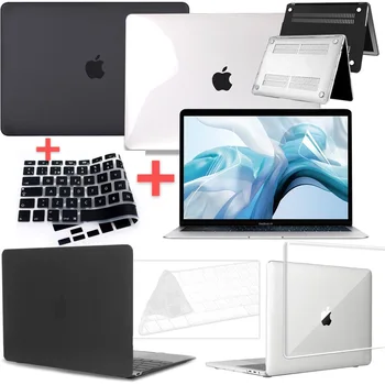 Чехол для Apple Macbook Air 13/11/MacBook Pro 13/16/15, Жесткая Защитная подставка для ноутбука, Чехол для корпуса + Крышка клавиатуры + Защитная пленка для экрана