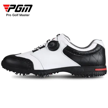 PGM XZ039 Спортивная обувь для гольфа, Мужская Натуральная кожа, эластичная лента из натурального каучука, Удобные водонепроницаемые повседневные кроссовки 39-45 размеров