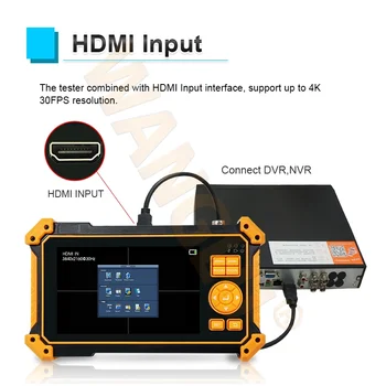 HD Коаксиальный 4,0 Тестовый CCTV 3100 VGA HDMI Вход Проектная камера видеонаблюдения Медиаплеер с полнофункциональным 5-дюймовым TFT-LCD экраном