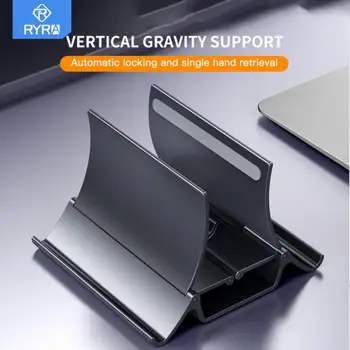 RYRA ABS Вертикальная подставка для ноутбука, Гравитационный держатель для MacBook Air M1 Lenovo Huawei HP Dell iPad, Подставка для ноутбука, Настольный держатель