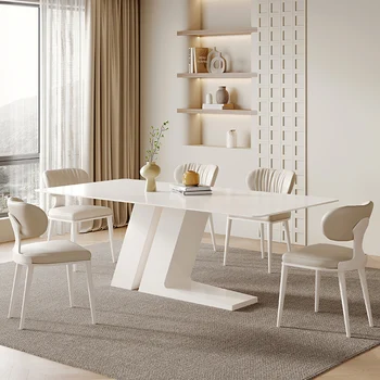 Обеденный стол на 6 персон, Кофейная кухня, Мраморный боковой Мраморный стол, Многофункциональная офисная столовая Мебель для дома, Мебель Mesa Comedor