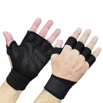 Велосипедные перчатки, унисекс, перчатки для тренировок в спортзале с поддержкой запястья, перчатки для тяжелой атлетики, прямая поставка
