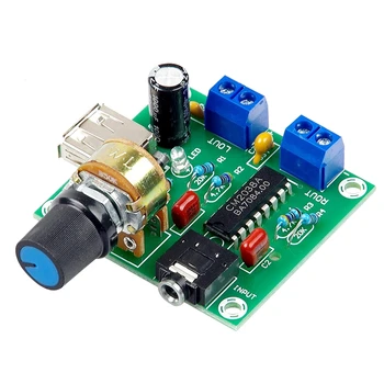 Плата мини-усилителя мощности 5 Вт + 5 Вт Hifi Двухканальный PM CM2038 5 В USB-источник питания Аудиоусилитель