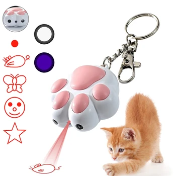 Забавные Игрушки USB Аксессуары для котенка Лазер Лазер Интерактивный для дрессировки домашних животных Перезаряжаемая Кошка Многофункциональная Игрушка Для Кошек Игрушка Для кошек