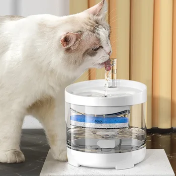 Фонтан для воды для кошек с краном, Автоматический Дозатор фильтра для воды для собак, Прозрачный кран, Поилка для кошек, Поилка для домашних животных, Автоматическая Кормушка