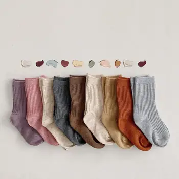 Носки для девочек ярких цветов, мягкие хлопковые детские носки до щиколотки, носки для малышей, детские носки принцессы, высококачественные носки для мальчиков