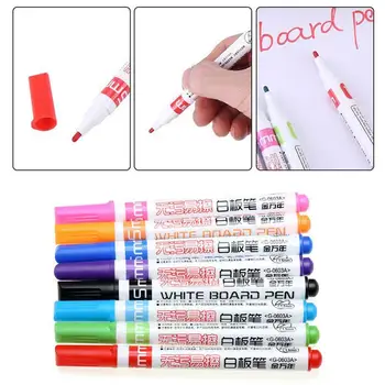 8 ШТ. Цветные маркеры для белой доски, Стираемые маркеры, ручка для белой доски для детей, ручка для рисования граффити, Набор Канцелярских принадлежностей