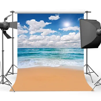  Летнее Голубое Небо, Морская волна, Фон Для Фотосъемки, Песчаный Пляж, Фоновое фото Sutdio S-576